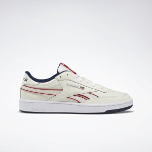 Reebok Club C Revenge Plus Turnschuhe Herren - Navy/Rot/Weiß - DE 906-DQC